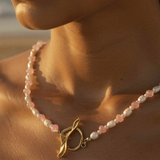 naszyjnik Lust & Trust Gold Pink Pearl Shine