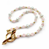 naszyjnik Lust & Trust Gold Pink Pearl Matte