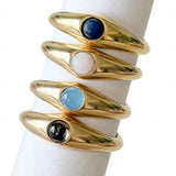 PIERŚCIONEK MAIA CHALCEDON GOLD