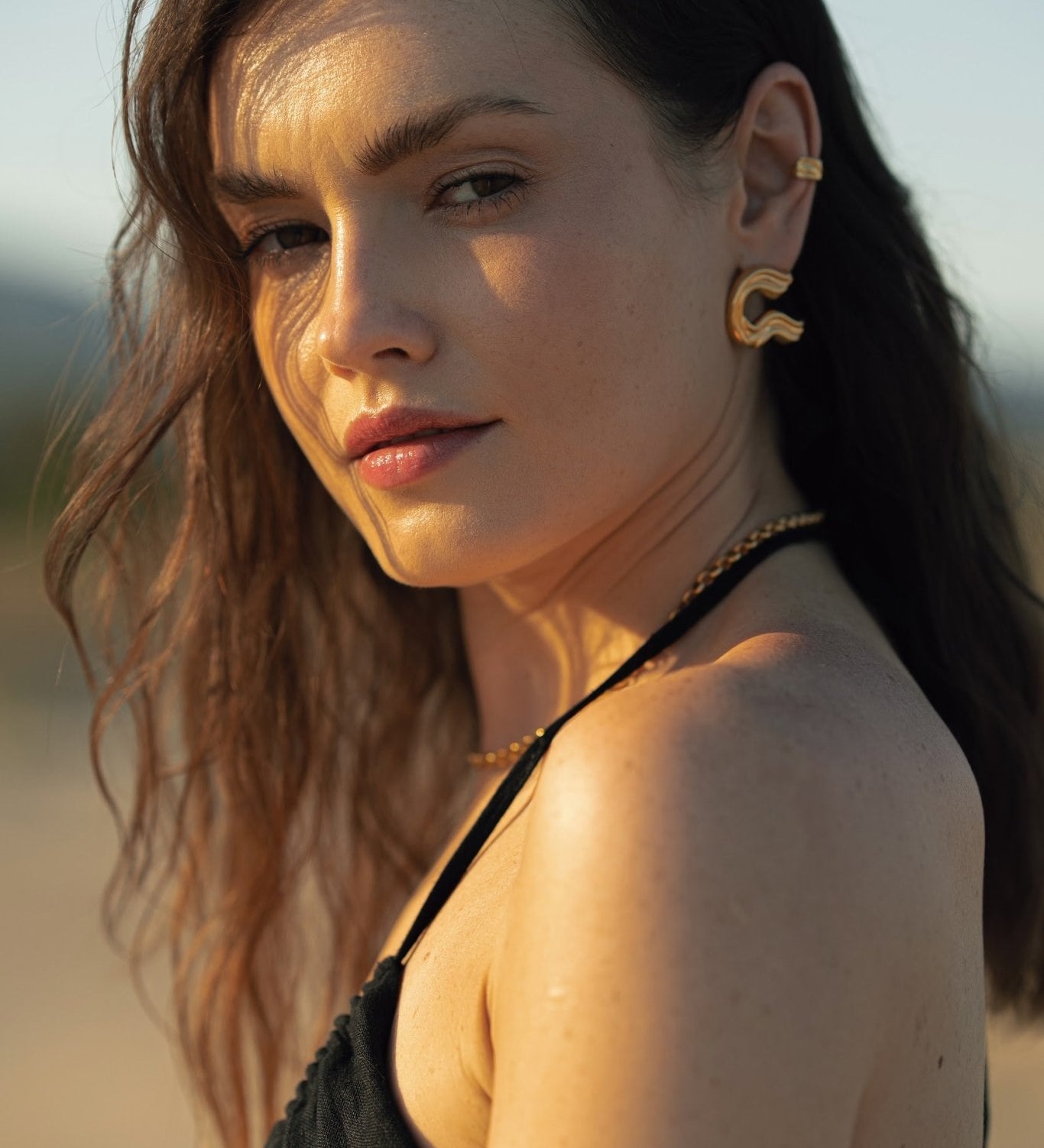  - kolczyki Bonfire Secrets Gold - Marai Jewelry