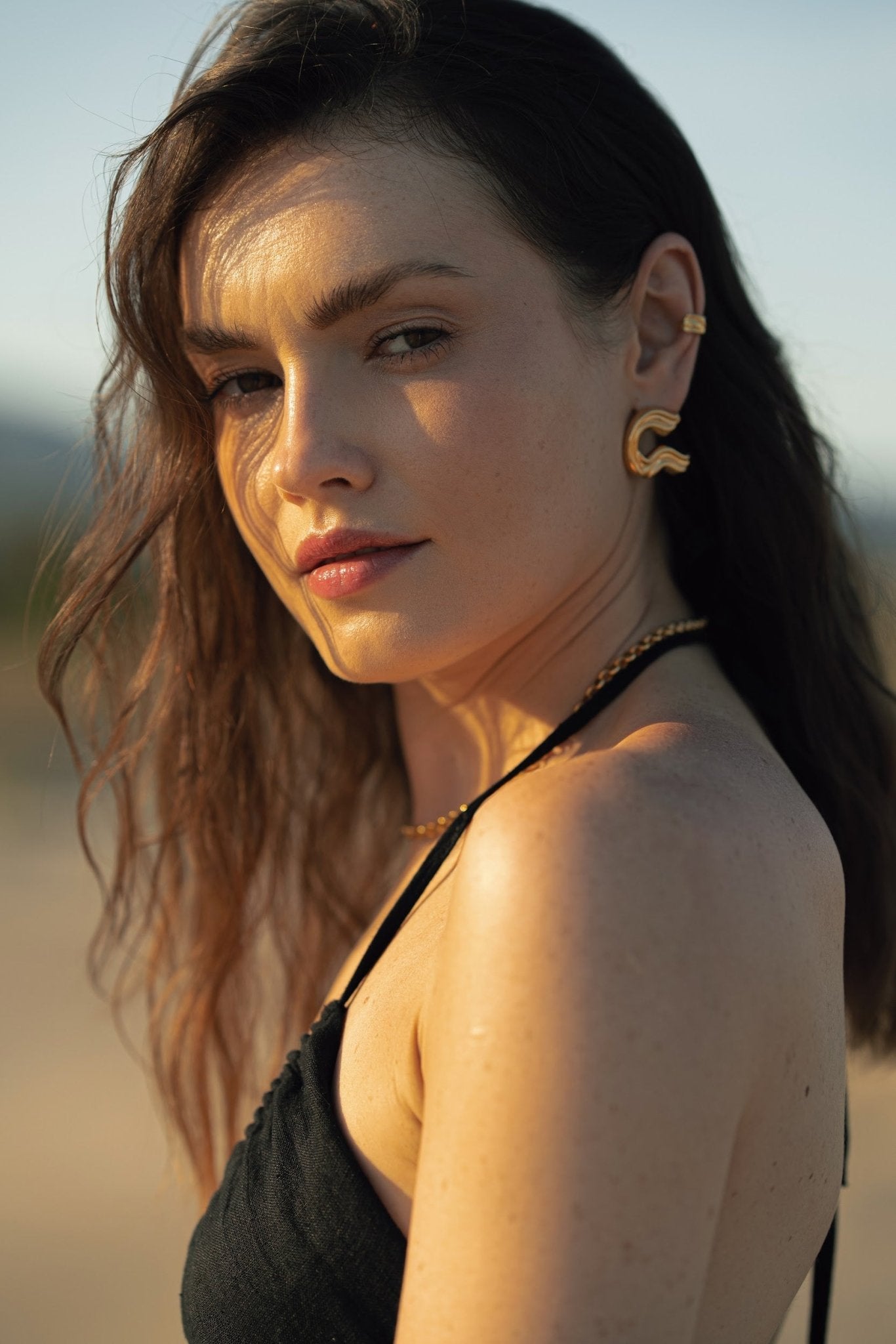  - kolczyki Bonfire Secrets Gold - Marai Jewelry