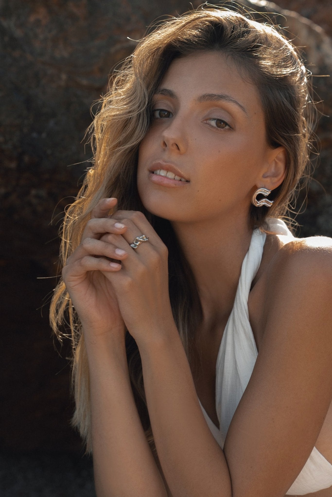  - kolczyki Bonfire Secrets Silver - Marai Jewelry