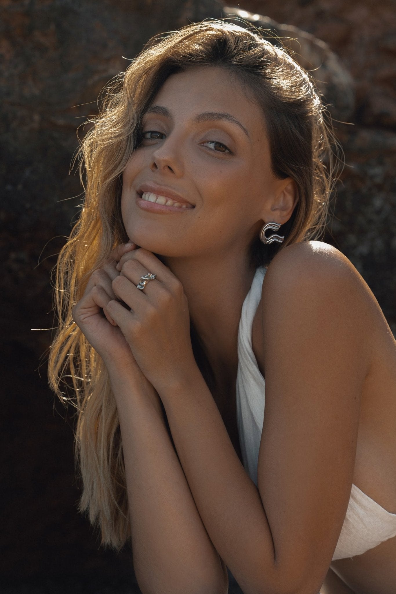  - kolczyki Bonfire Secrets Silver - Marai Jewelry
