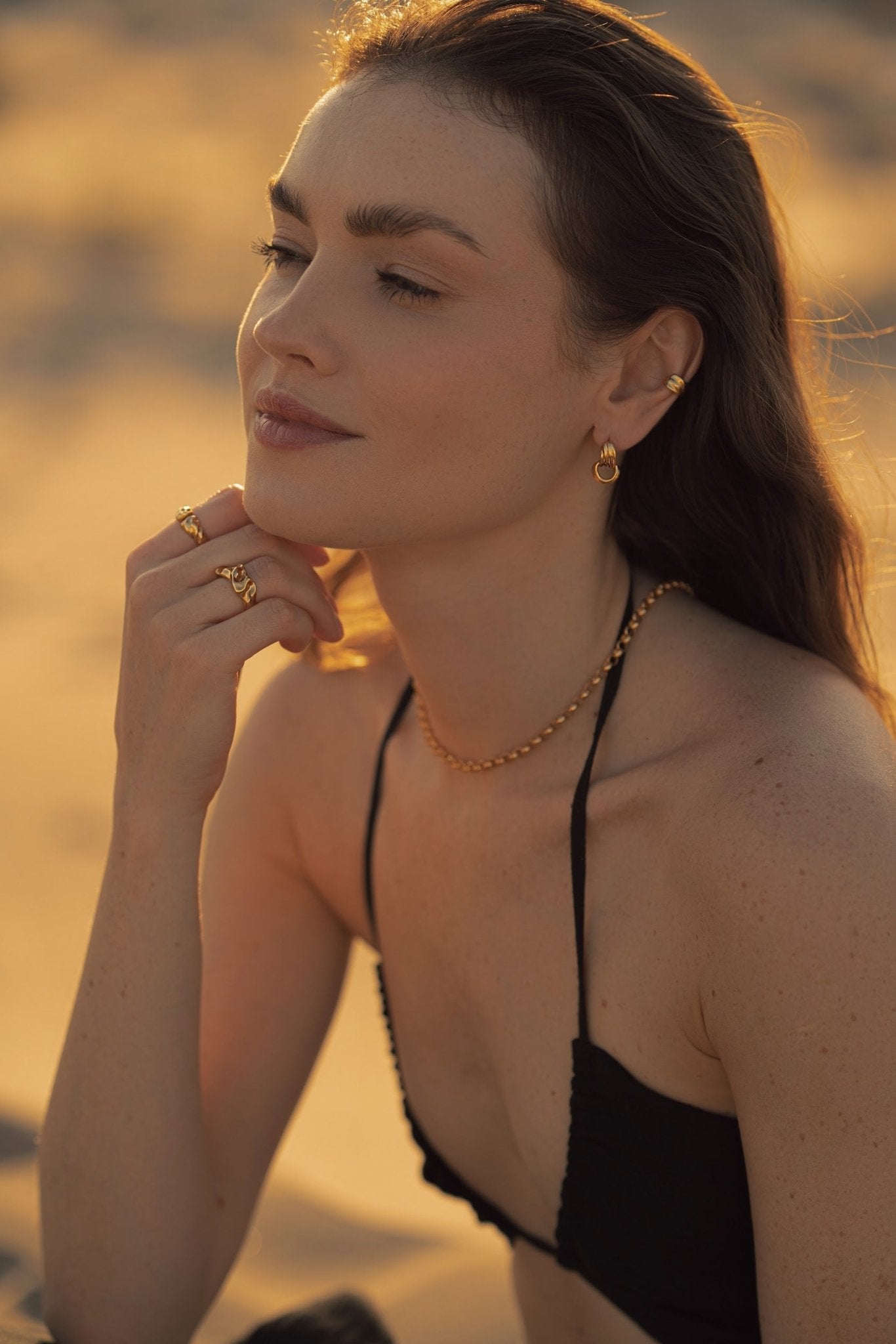  - kolczyki Boss Babe Gold - Marai Jewelry
