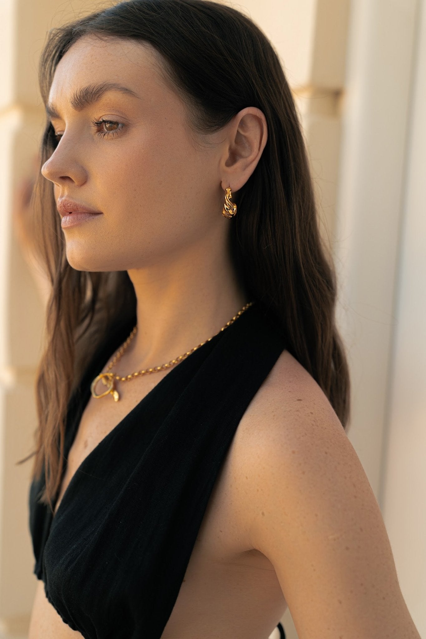  - kolczyki Golden Hour Gold - Marai Jewelry