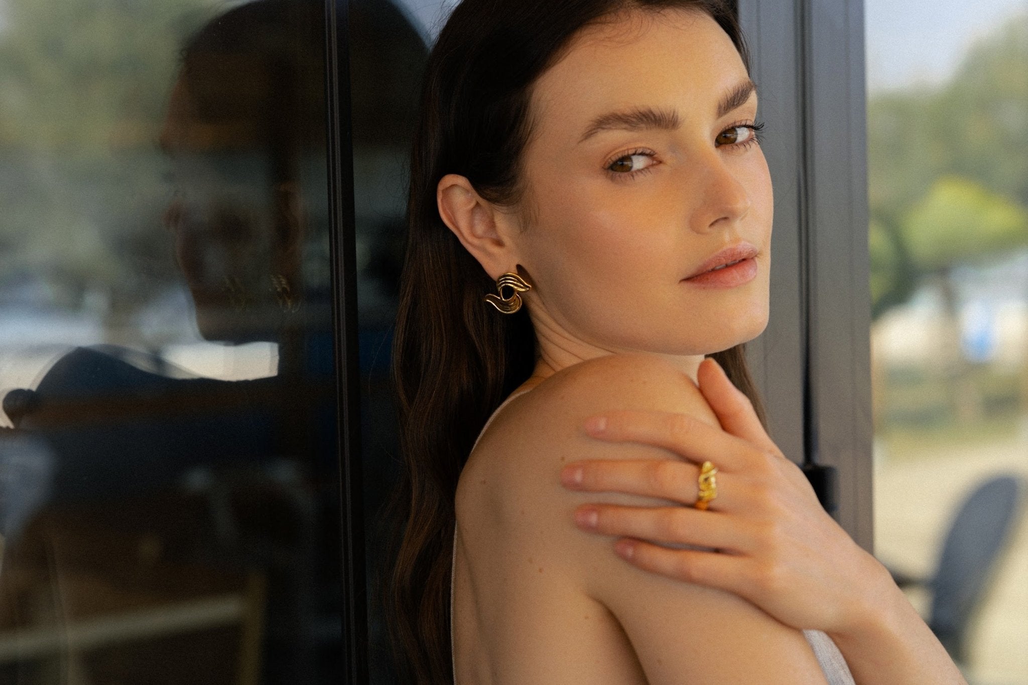  - kolczyki Pinky Promise Gold - Marai Jewelry