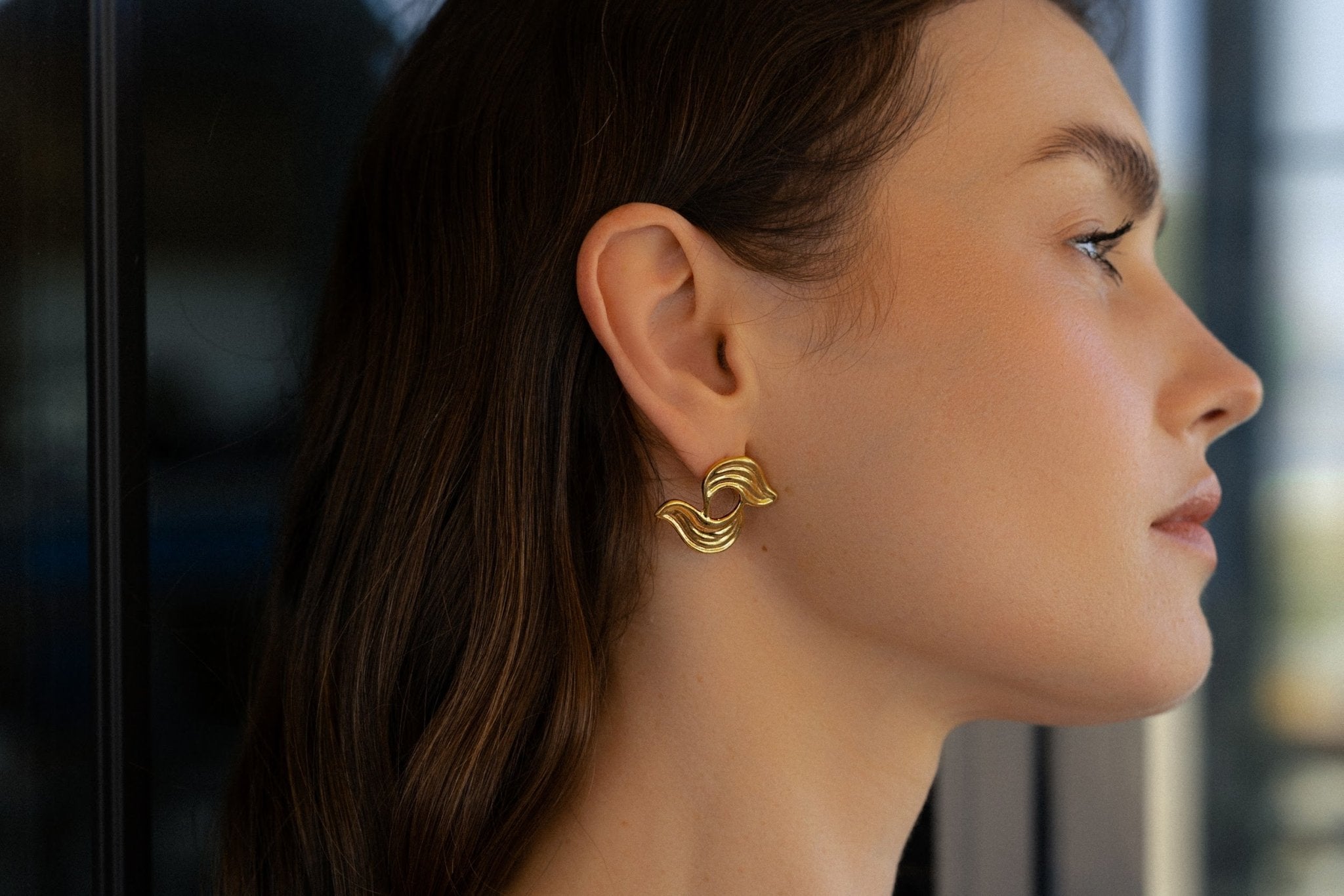 - kolczyki Pinky Promise Gold - Marai Jewelry