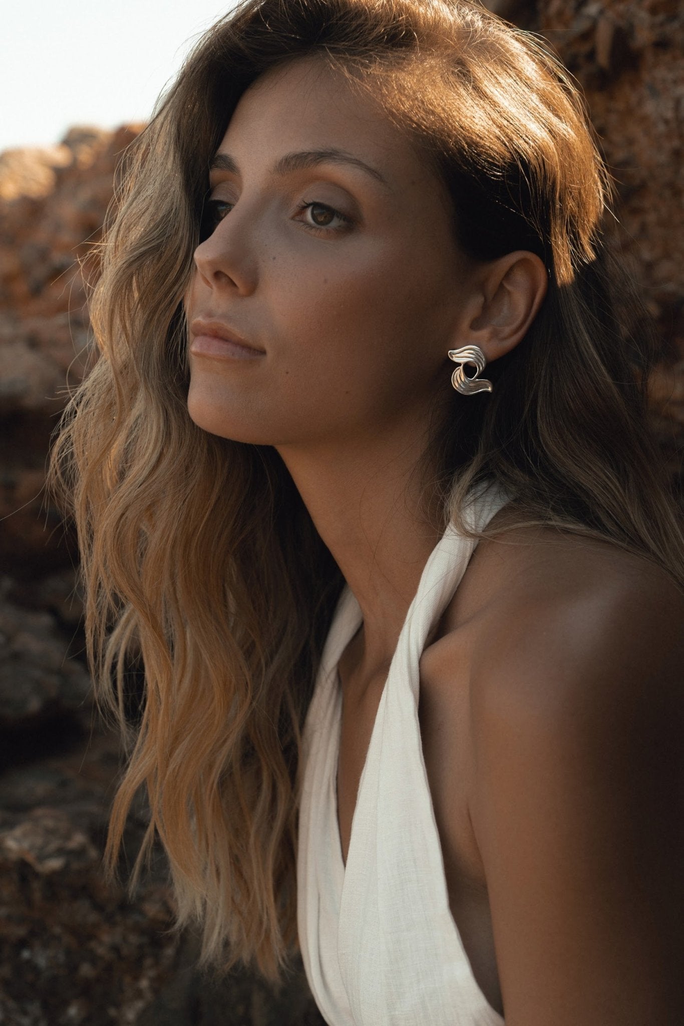  - kolczyki Pinky Promise Silver - Marai Jewelry