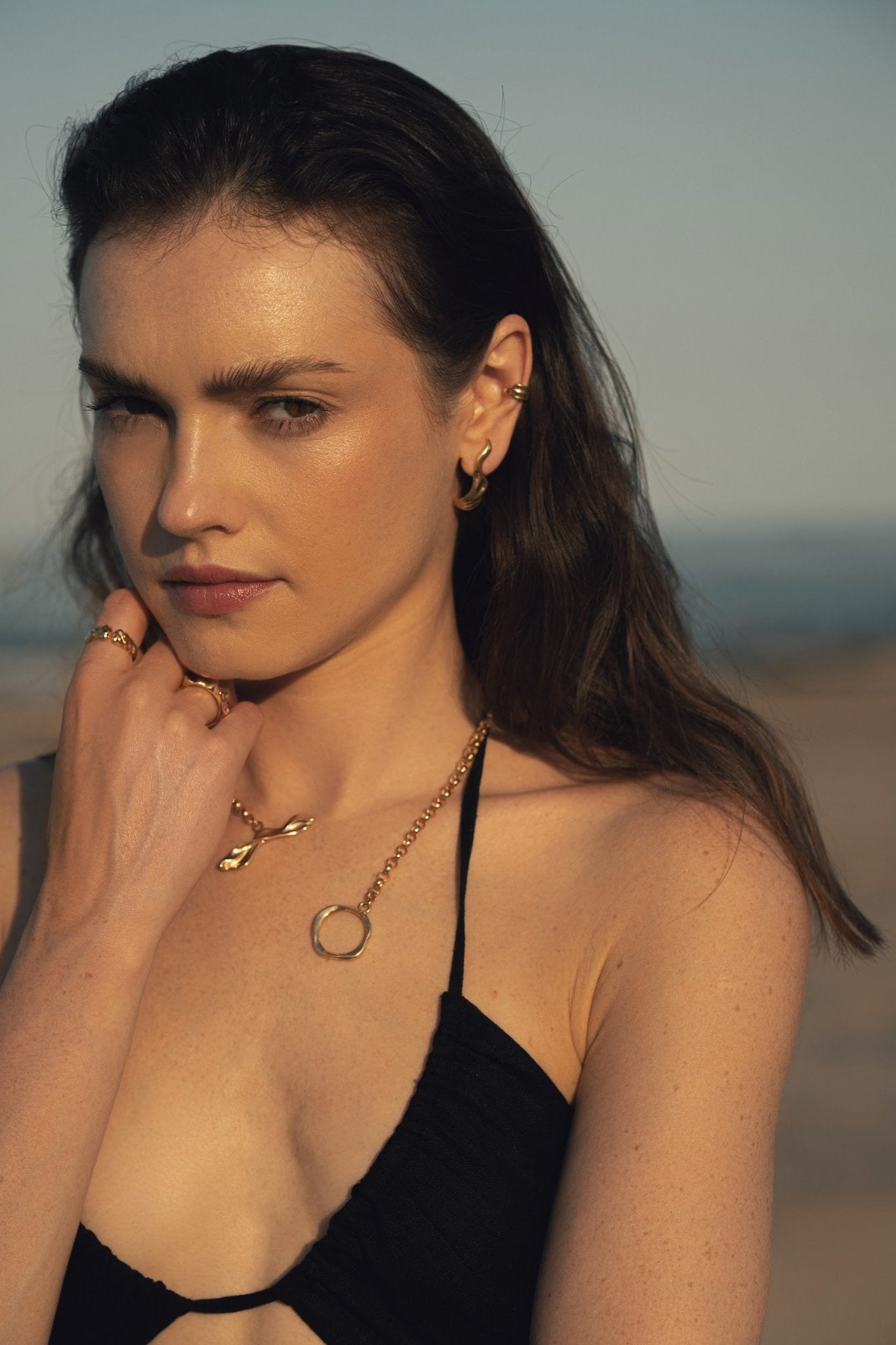  - kolczyki Skin Deep Gold - Marai Jewelry