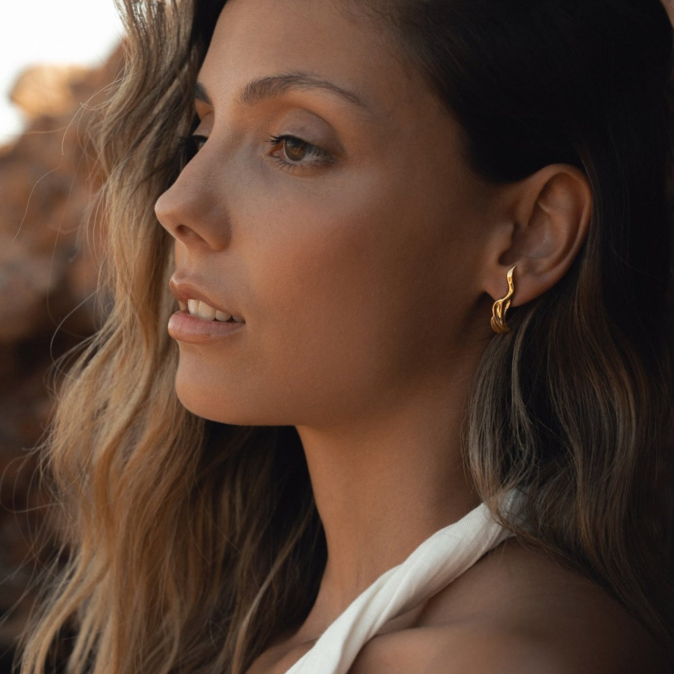  - kolczyki Skin Deep Gold - Marai Jewelry