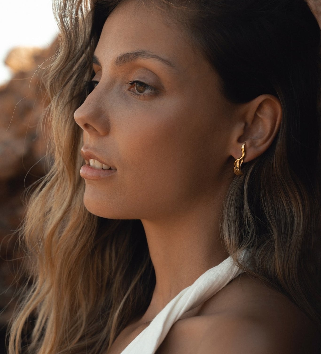  - kolczyki Skin Deep Gold - Marai Jewelry