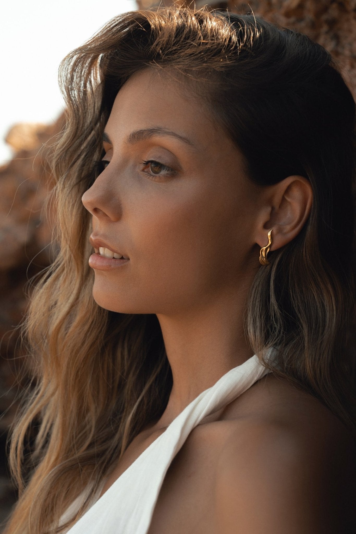  - kolczyki Skin Deep Gold - Marai Jewelry