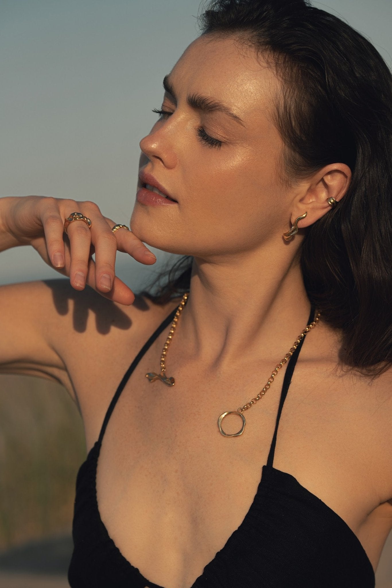  - kolczyki Skin Deep Gold - Marai Jewelry
