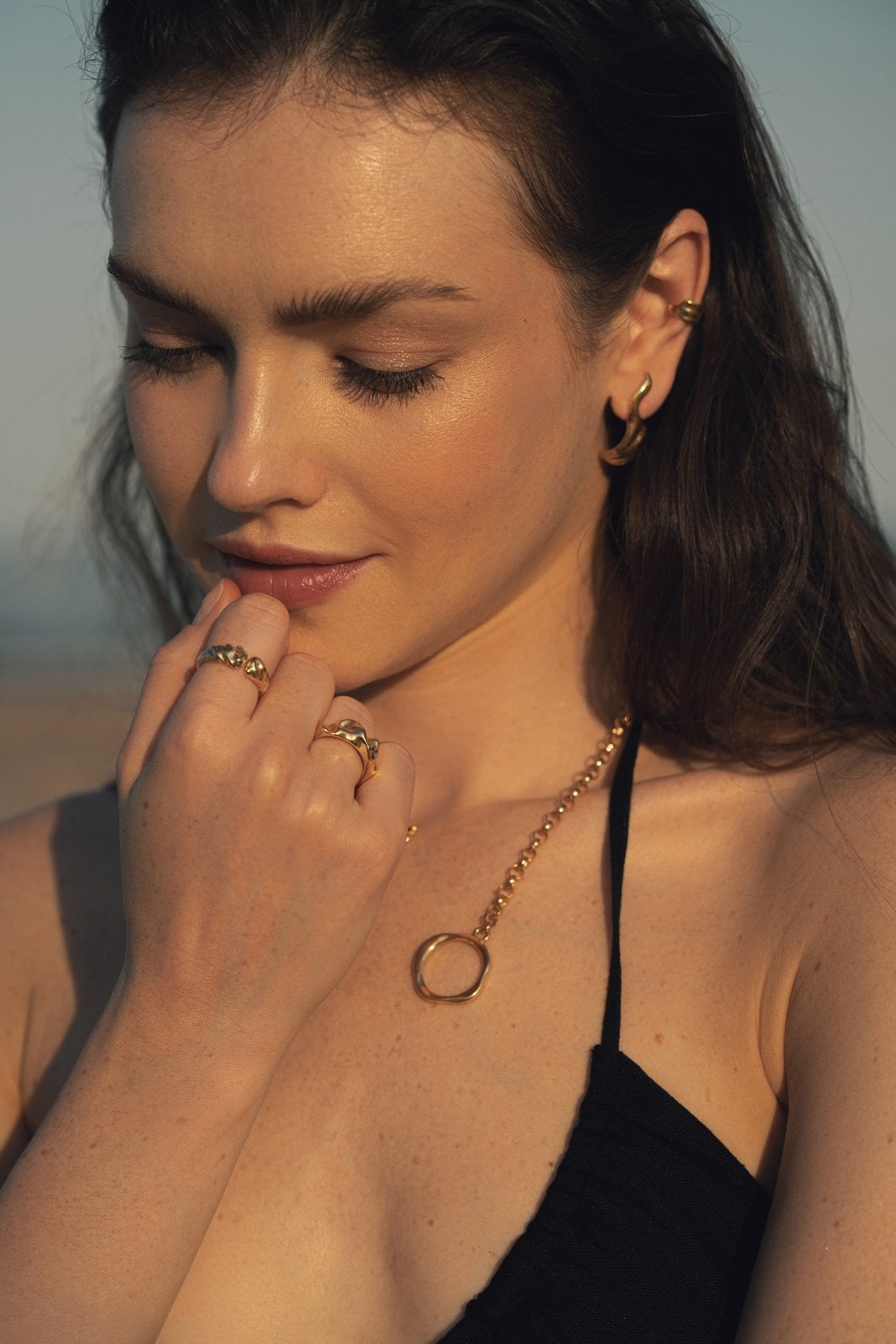  - kolczyki Skin Deep Gold - Marai Jewelry