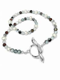 naszyjnik Lust & Trust Silver Agaty i Perły - Marai Jewelry