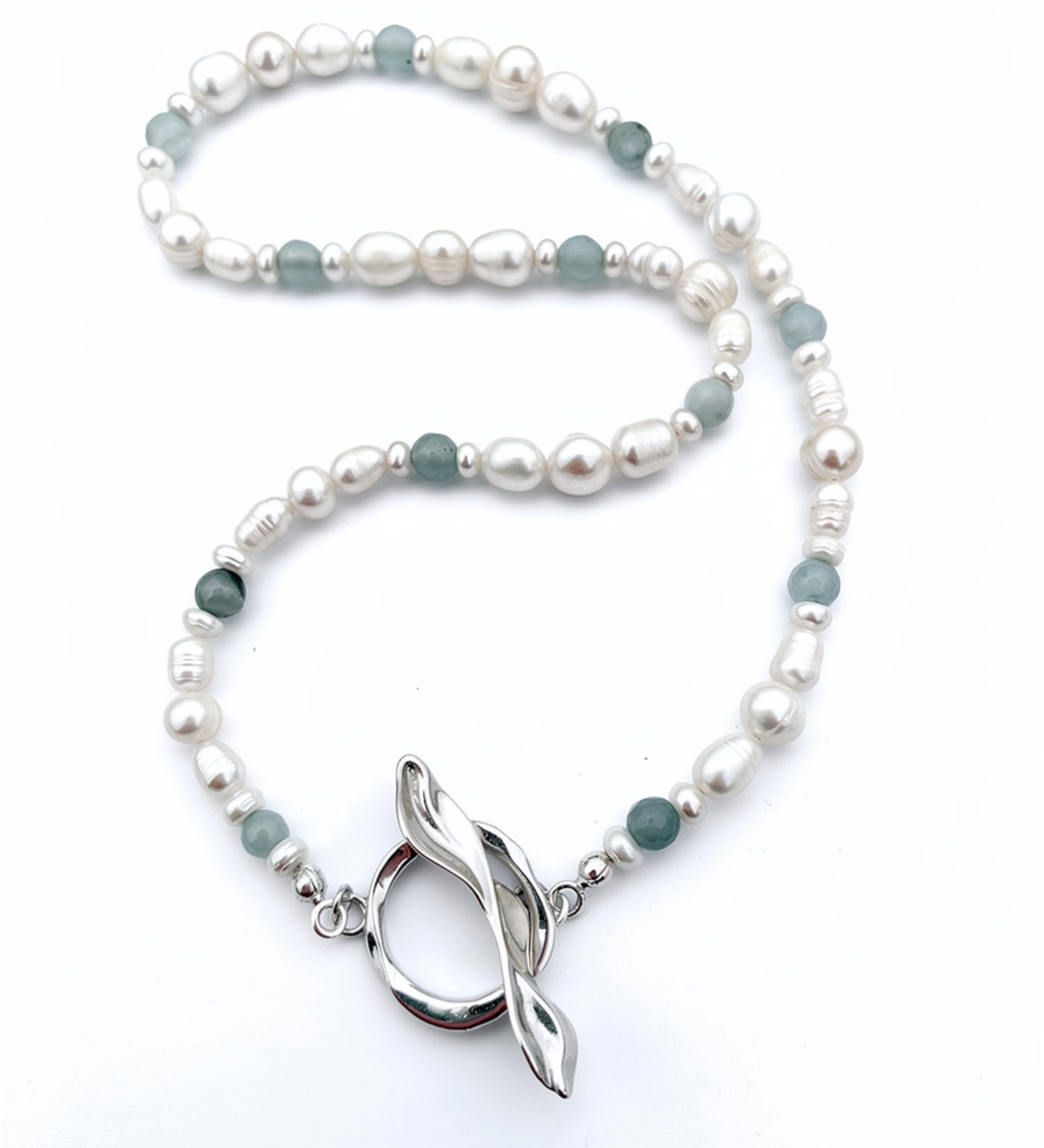 naszyjnik Lust & Trust Silver Perły i Agaty - Marai Jewelry