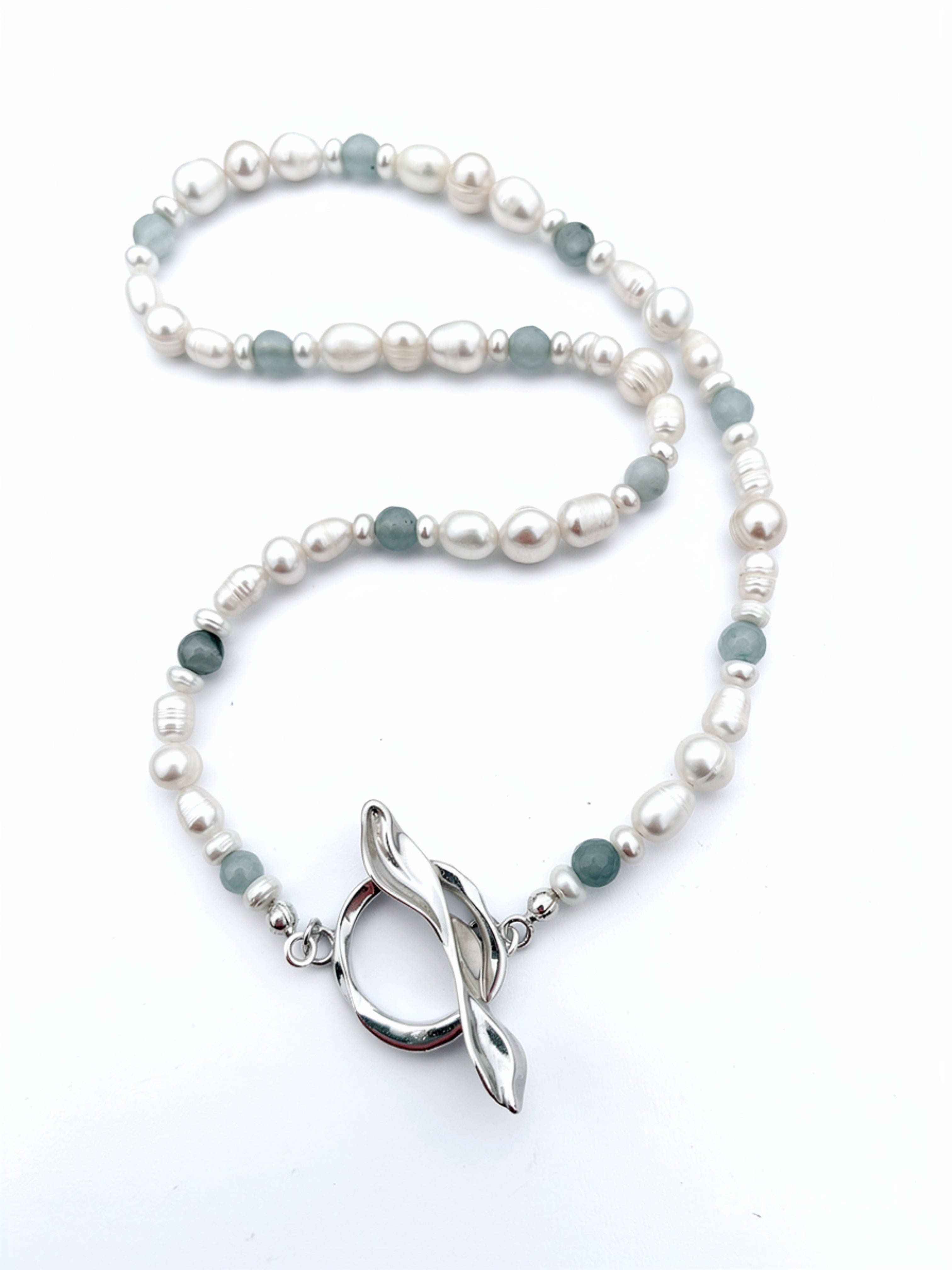 naszyjnik Lust & Trust Silver Perły i Agaty - Marai Jewelry