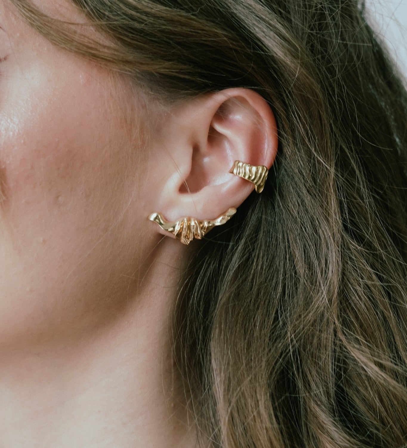  - nausznica ONDA gold - Marai Jewelry