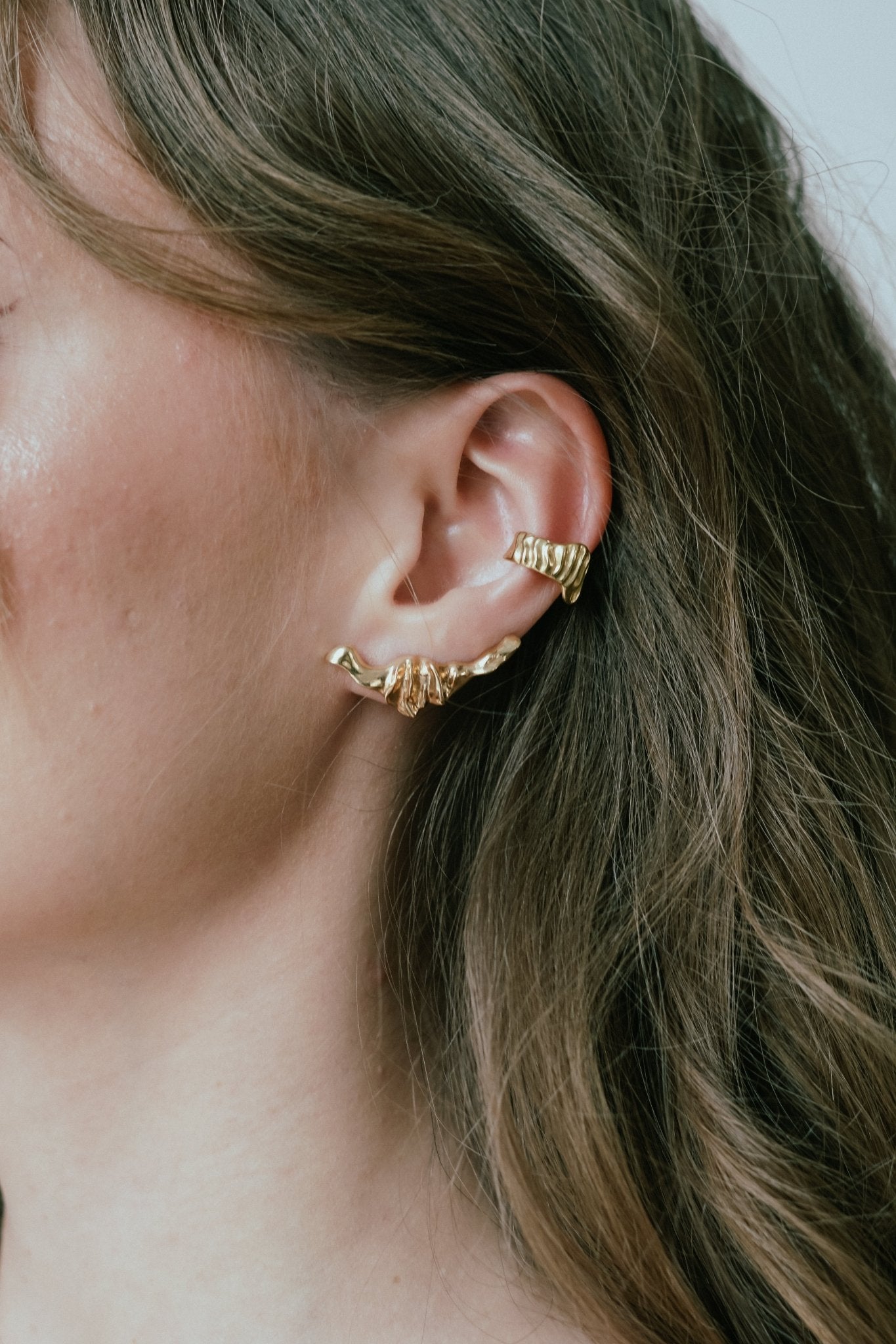  - nausznica ONDA gold - Marai Jewelry