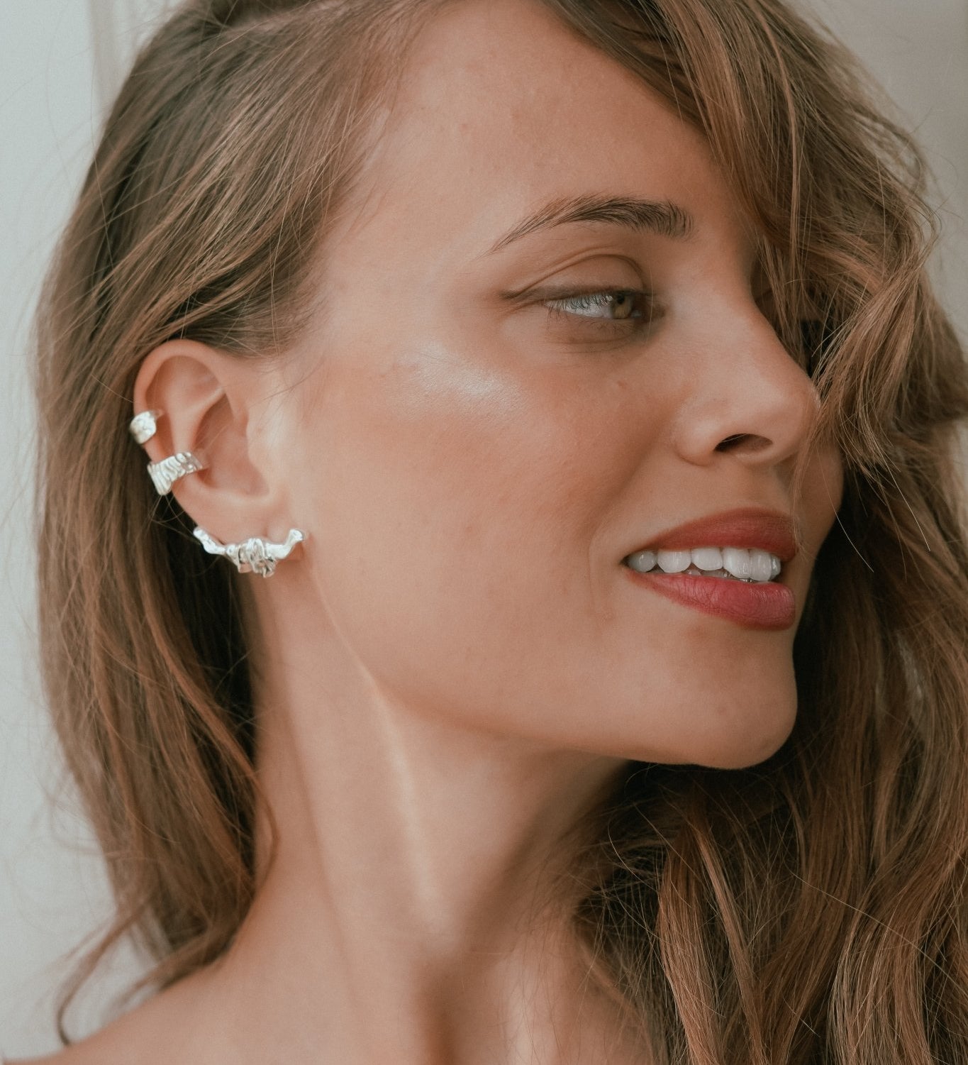  - nausznica ONDA silver - Marai Jewelry