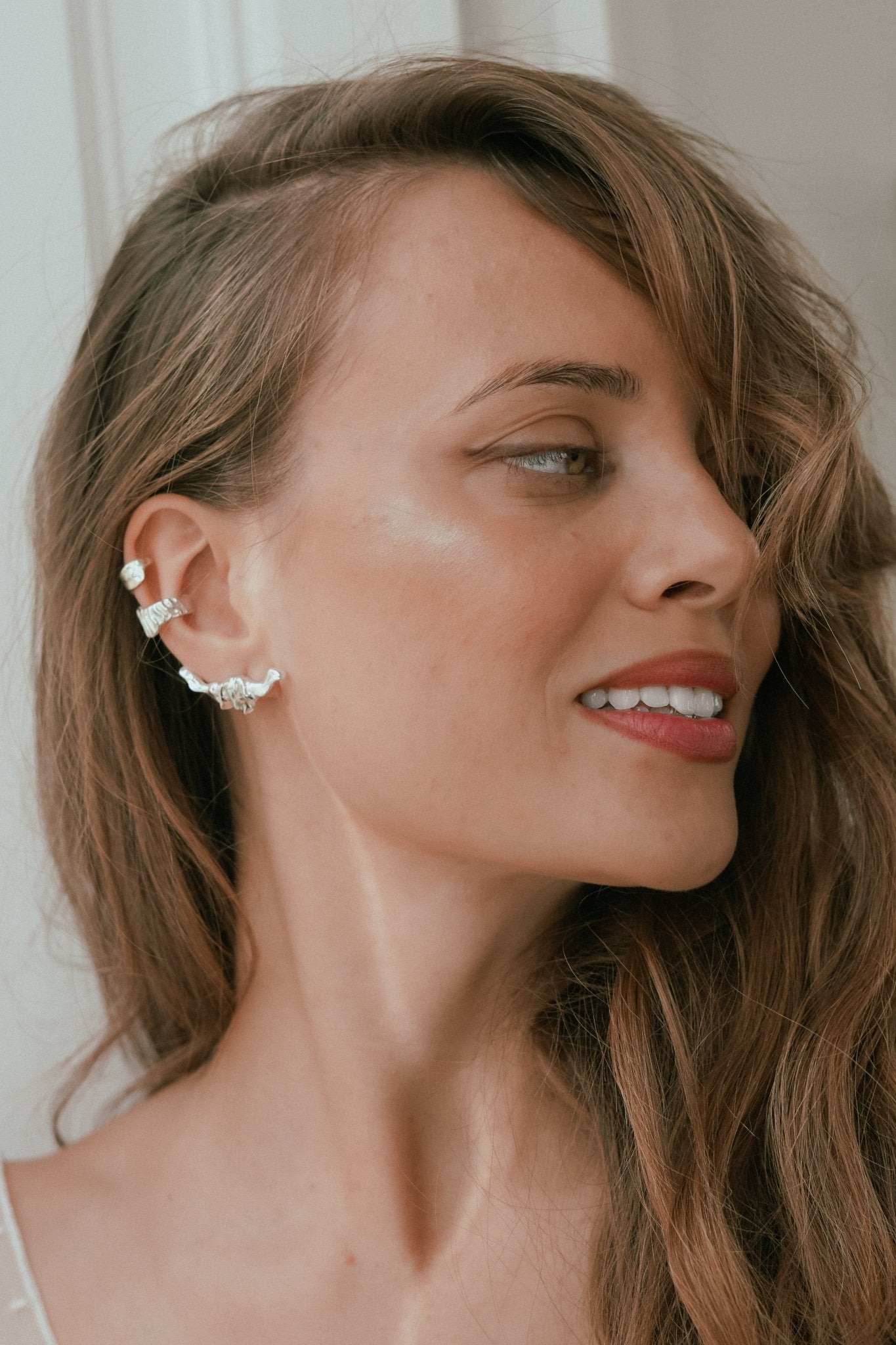  - nausznica ONDA silver - Marai Jewelry