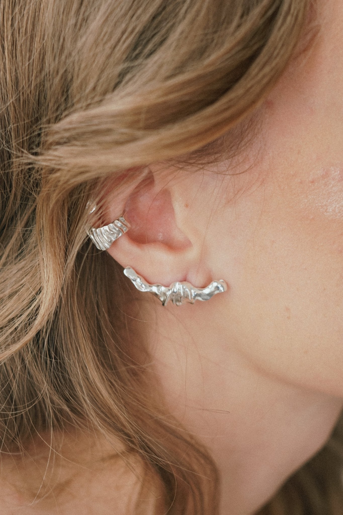  - nausznica ONDA silver - Marai Jewelry