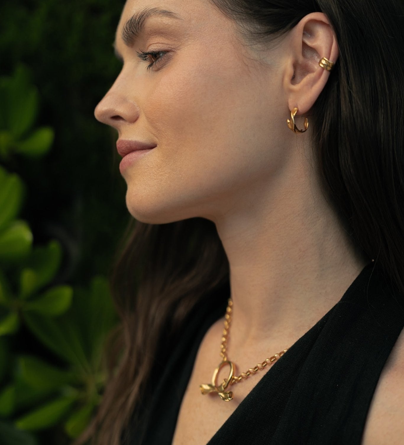 - Nausznica Warm Embrace Gold - Marai Jewelry