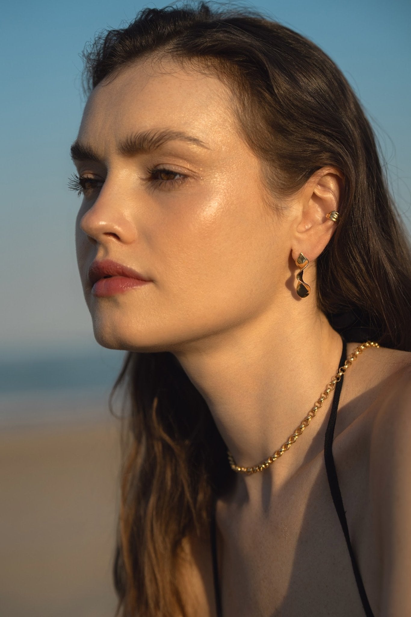  - Nausznica Warm Embrace Gold - Marai Jewelry