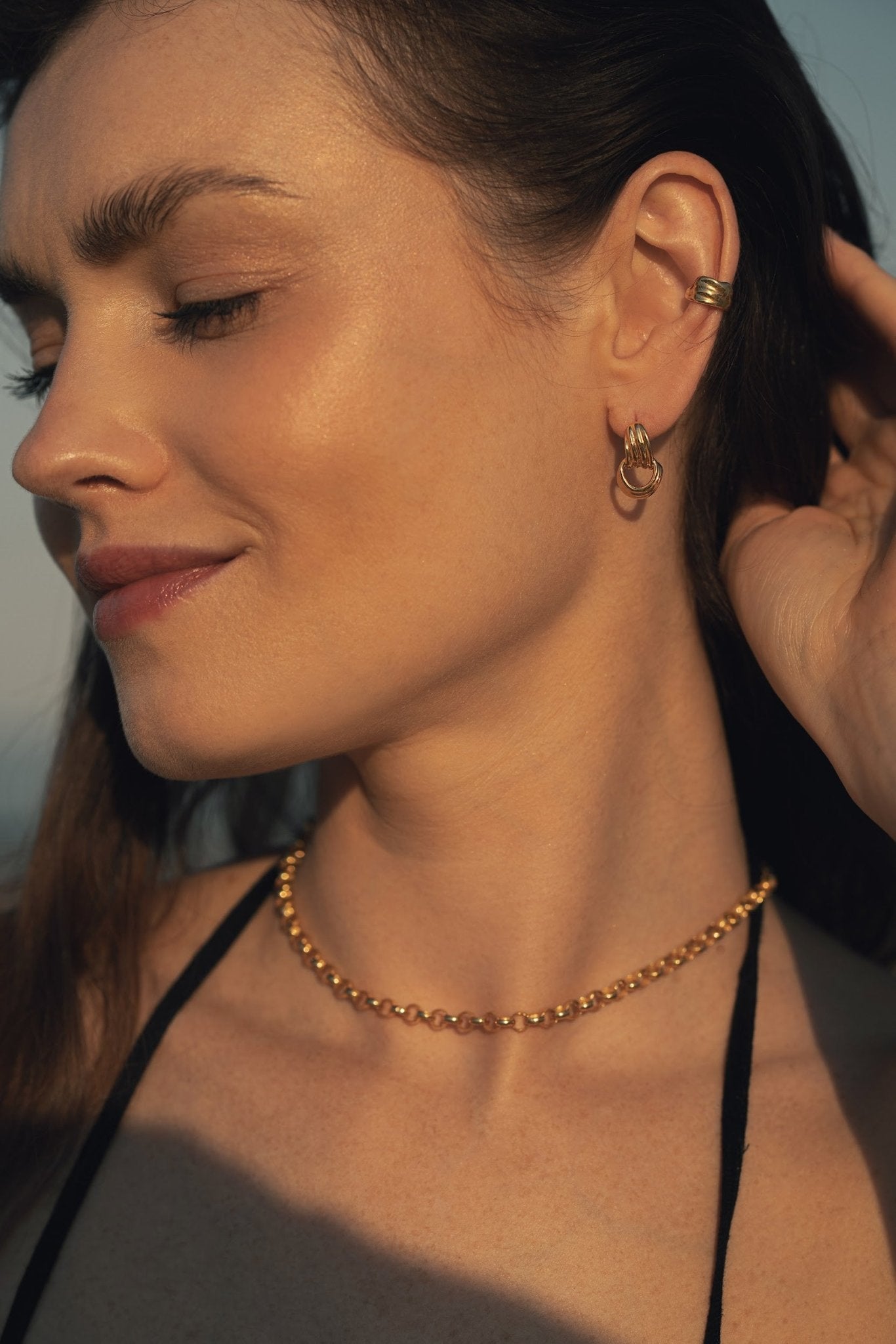  - Nausznica Warm Embrace Gold - Marai Jewelry