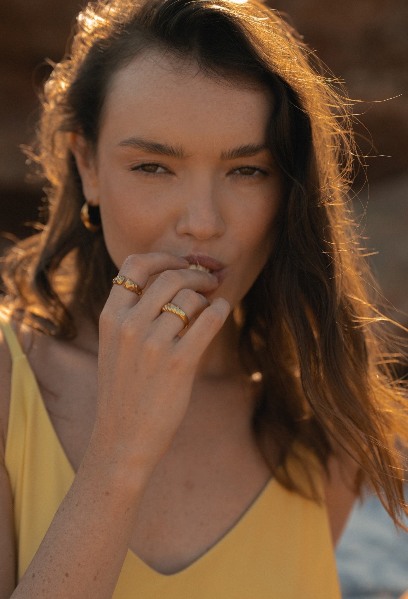 - pierścionek No Boys Allowed with Diastema Gold - Marai Jewelry