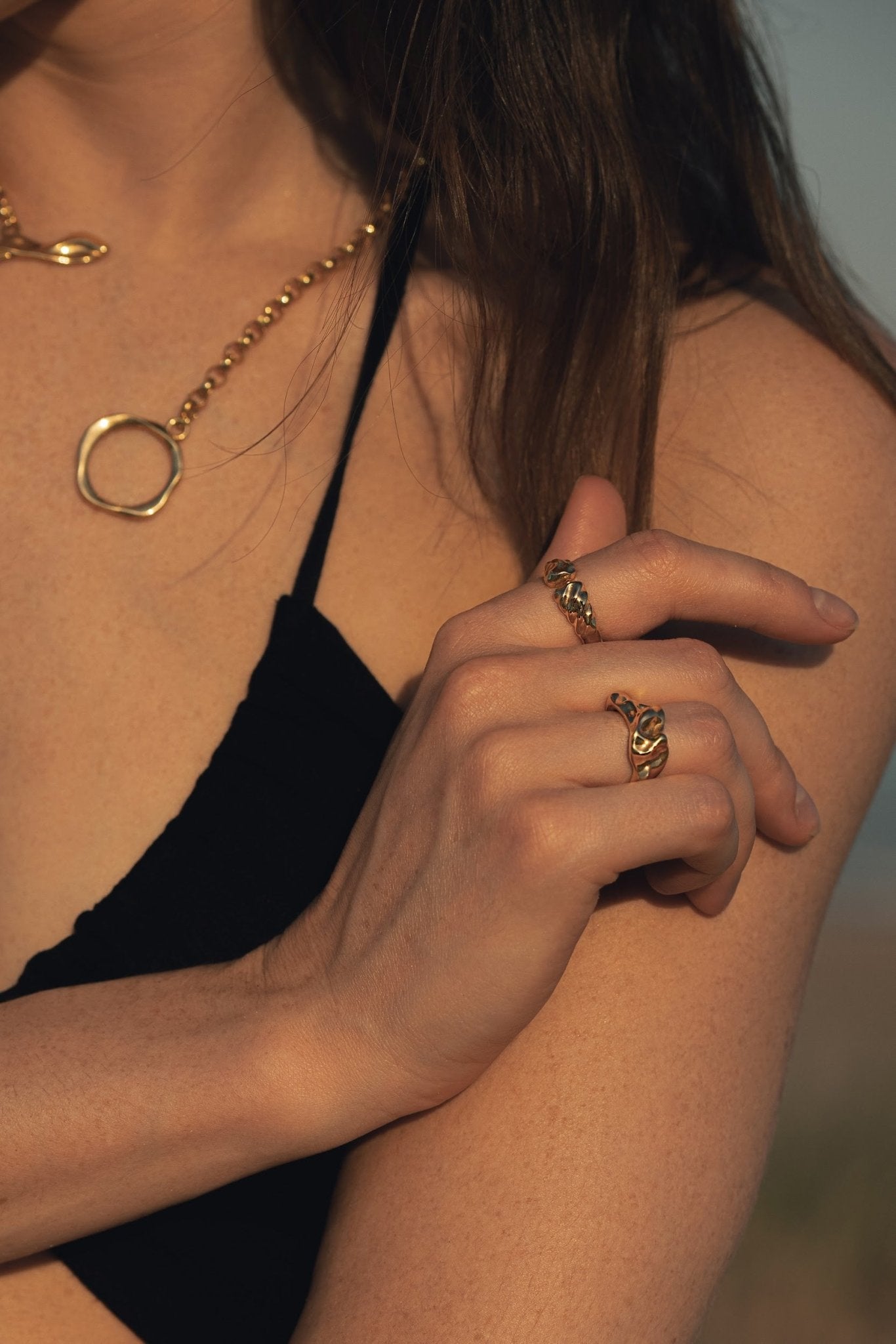  - pierścionek No Boys Allowed with Diastema Gold - Marai Jewelry