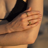 - pierścionek No Boys Allowed with Diastema Gold - Marai Jewelry